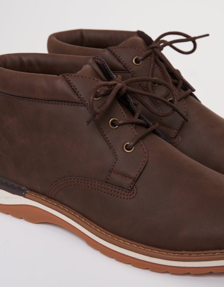 Brown Lace Up Boots