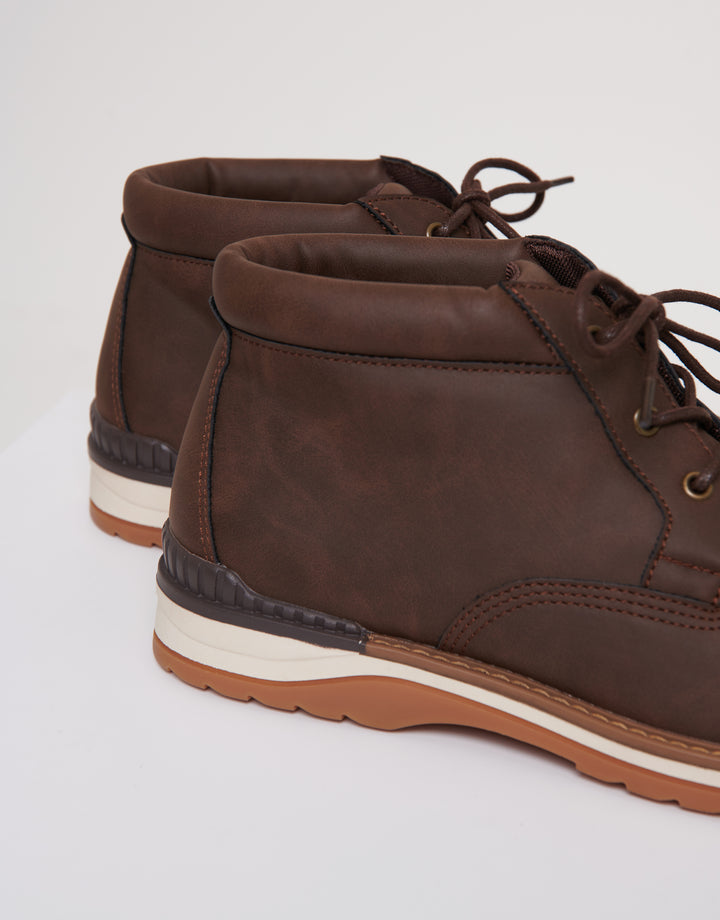 Brown Lace Up Boots