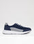Navy Retro Mixed Material Trainers