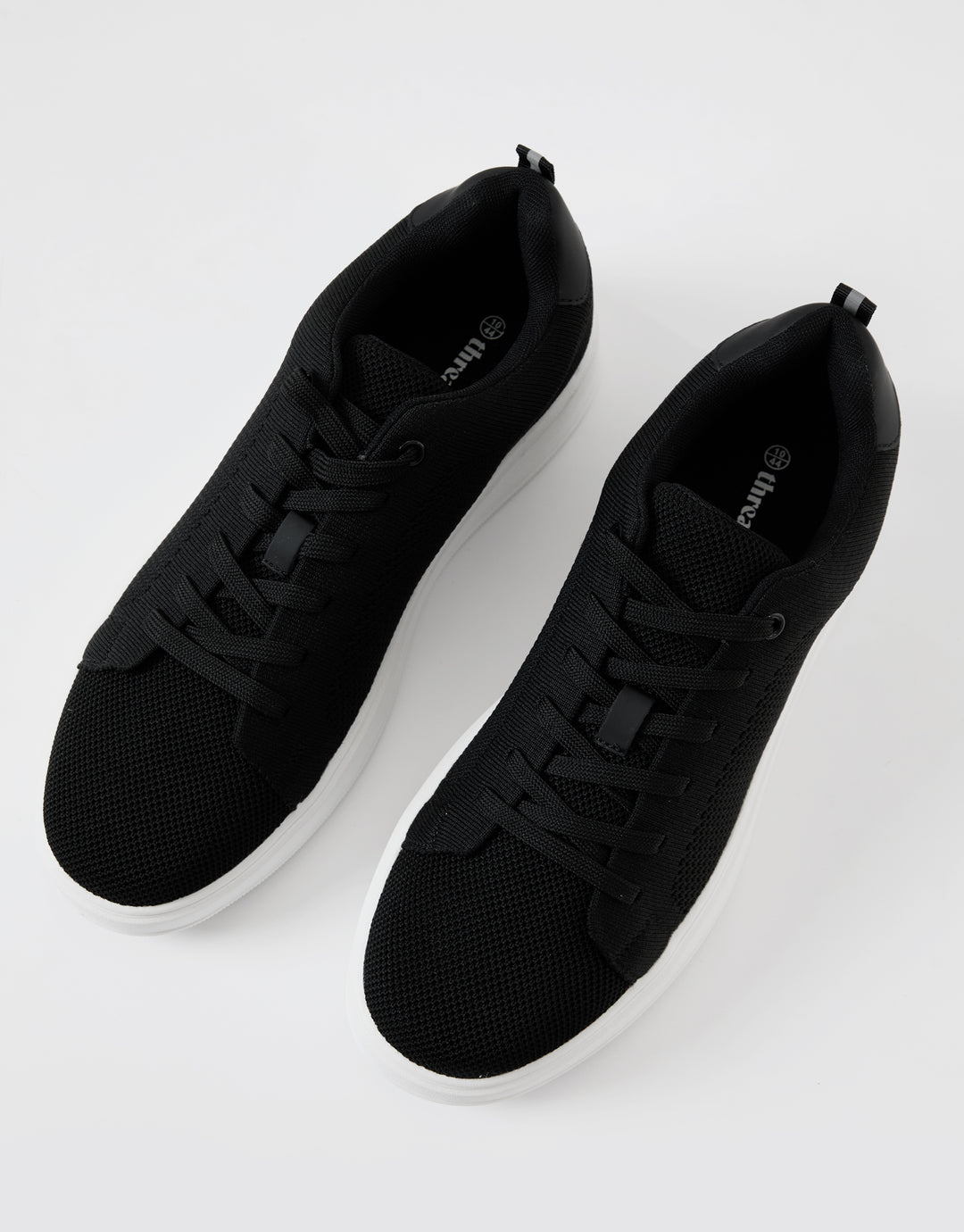 Black Textured Trainers