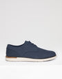 Navy Faux Suede Derby Shoes