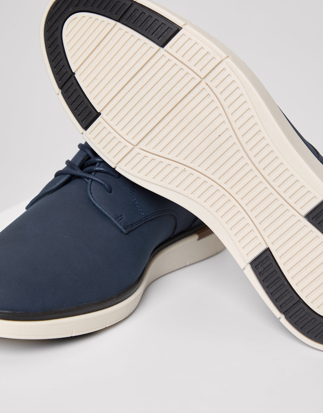 Navy Faux Suede Derby Shoes