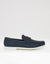 Navy Faux Suede Penny Loafers