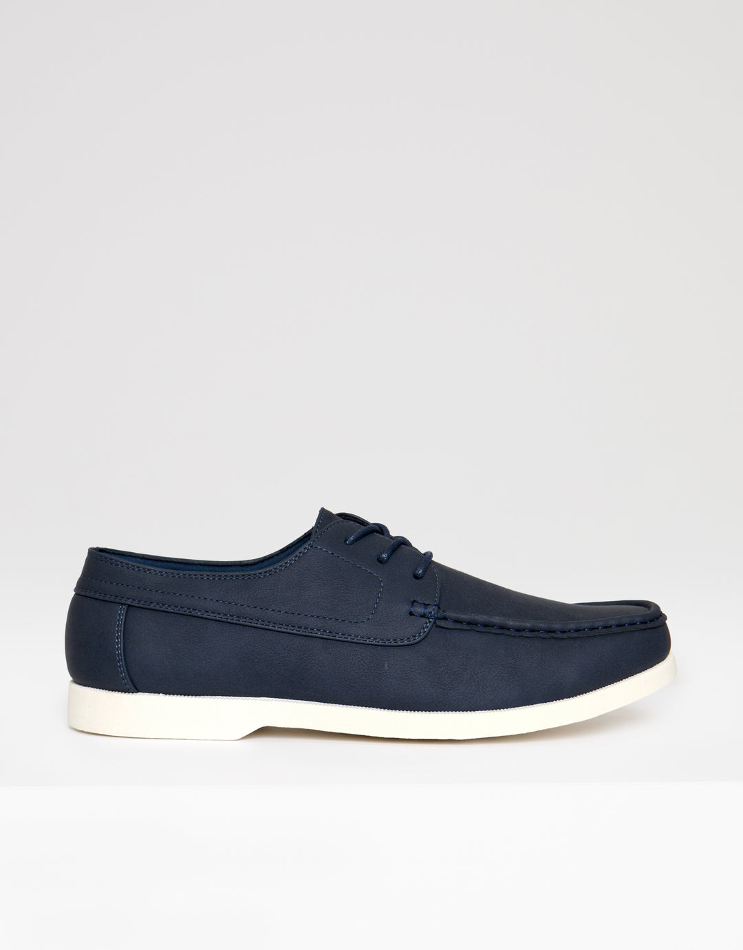 Threadbare Boat Shoes in Navy - Side Full View