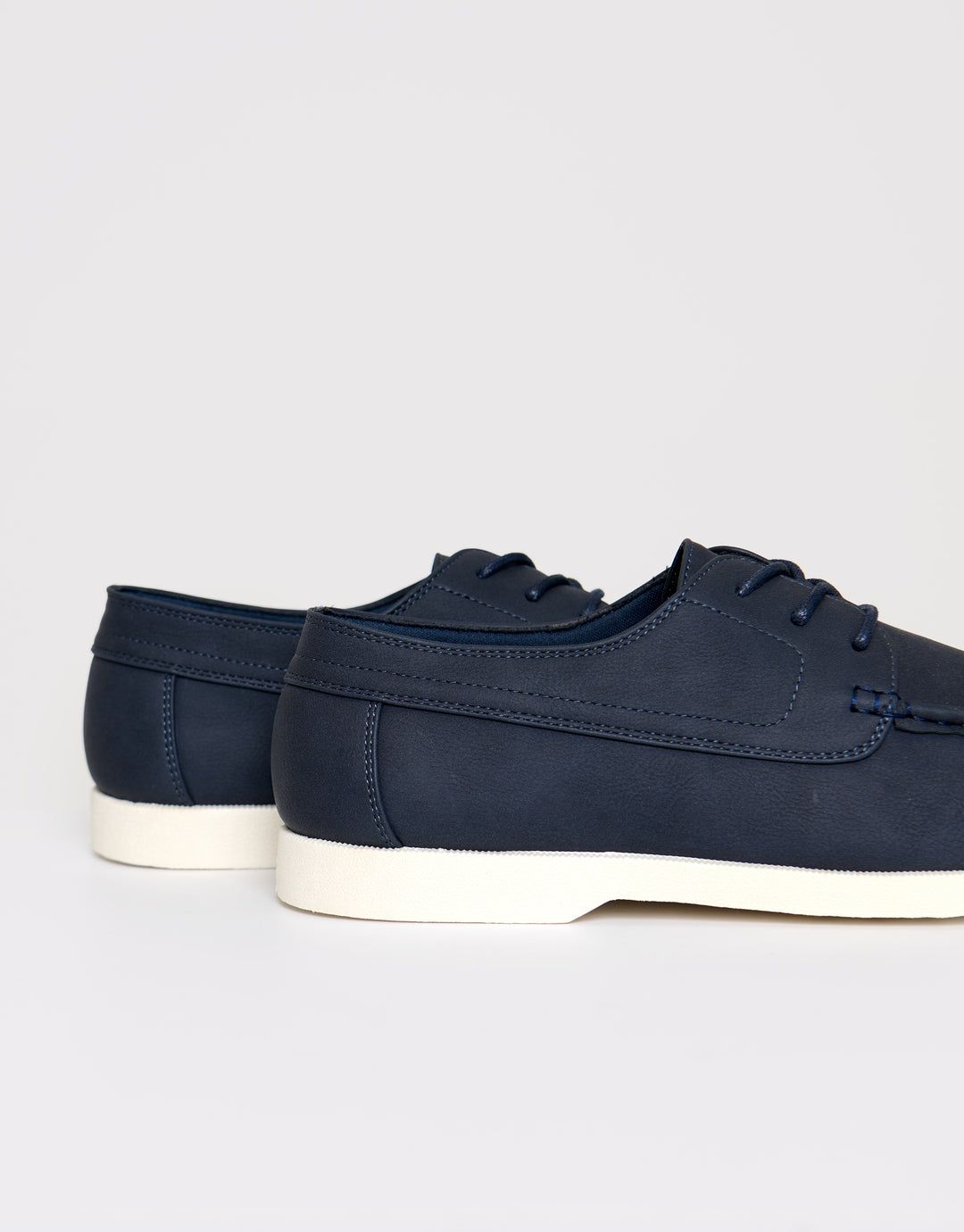 Threadbare Boat Shoes in Navy - Double Side Close View