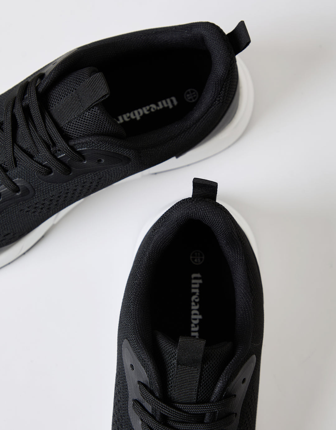 Black & White Textured Slip On Trainers