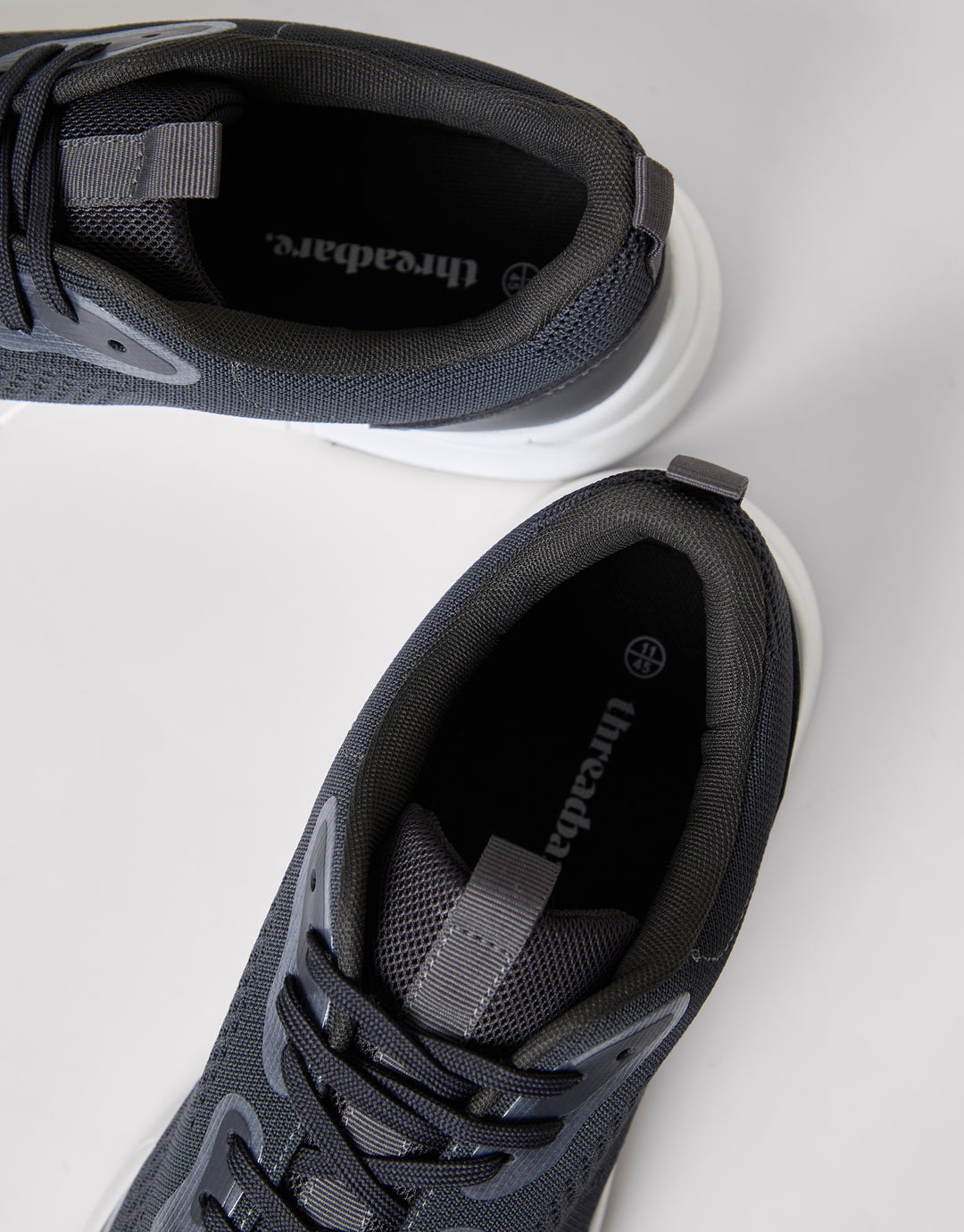 Grey Textured Slip On Trainers