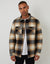 Camel Brown Check Brushed Borg Lined Shacket