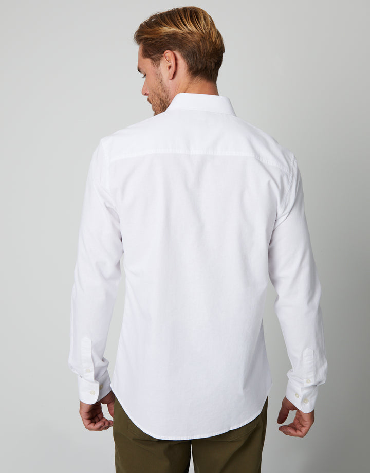White Cotton Long Sleeve Shirt