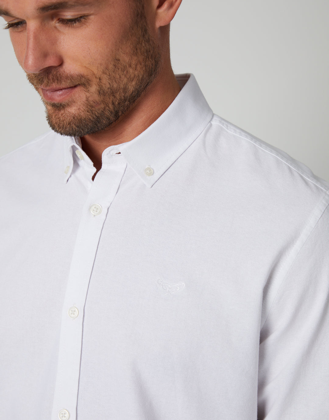 White Cotton Long Sleeve Shirt