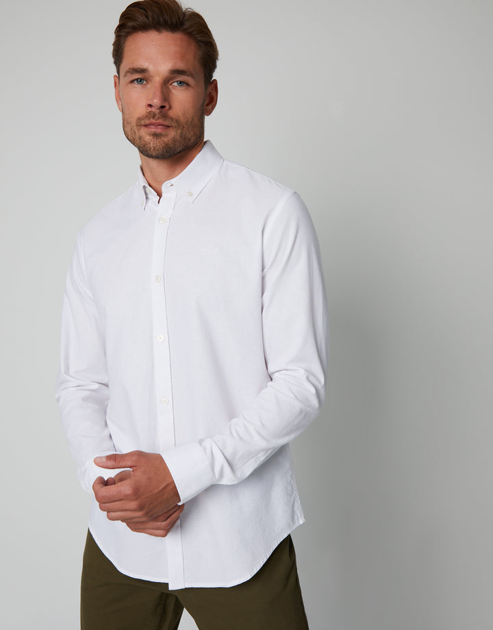 White Cotton Long Sleeve Shirt