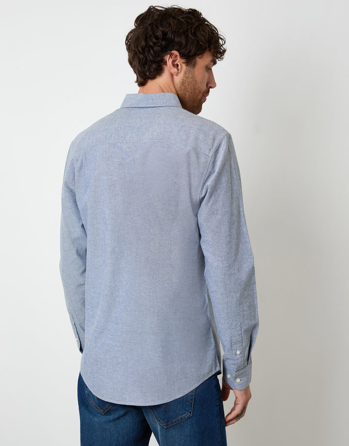 Blue Cotton Long Sleeve Shirt