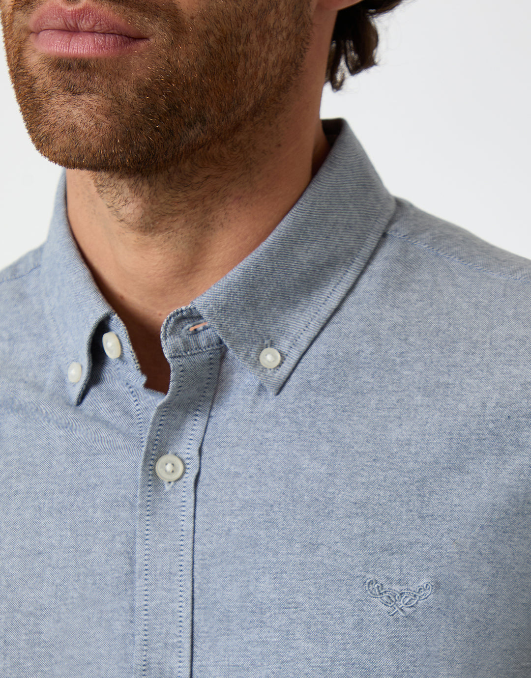 Blue Cotton Long Sleeve Shirt