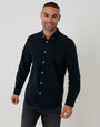Black Cotton Long Sleeve Shirt