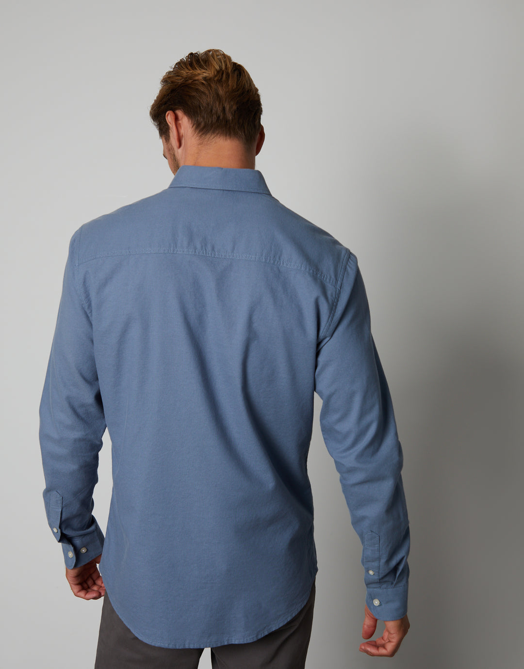 Denim Blue Cotton Long Sleeve Shirt