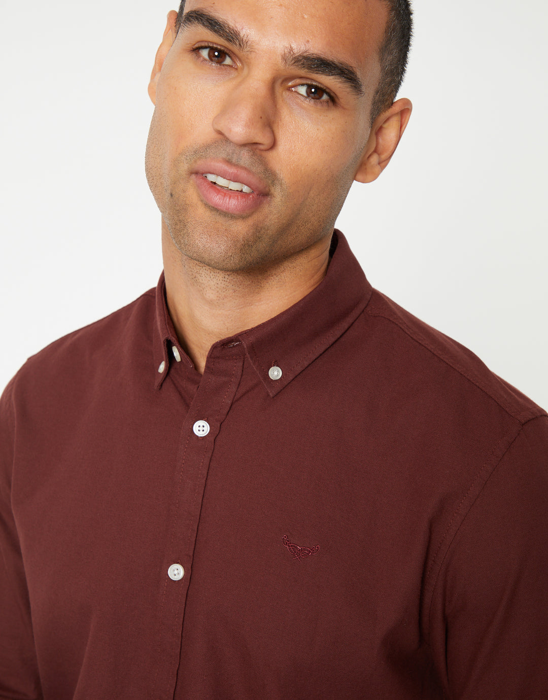 Rust Orange Cotton Long Sleeve Shirt