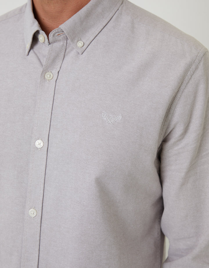 Taupe Cotton Long Sleeve Shirt