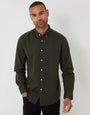 Forest Green Cotton Long Sleeve Shirt