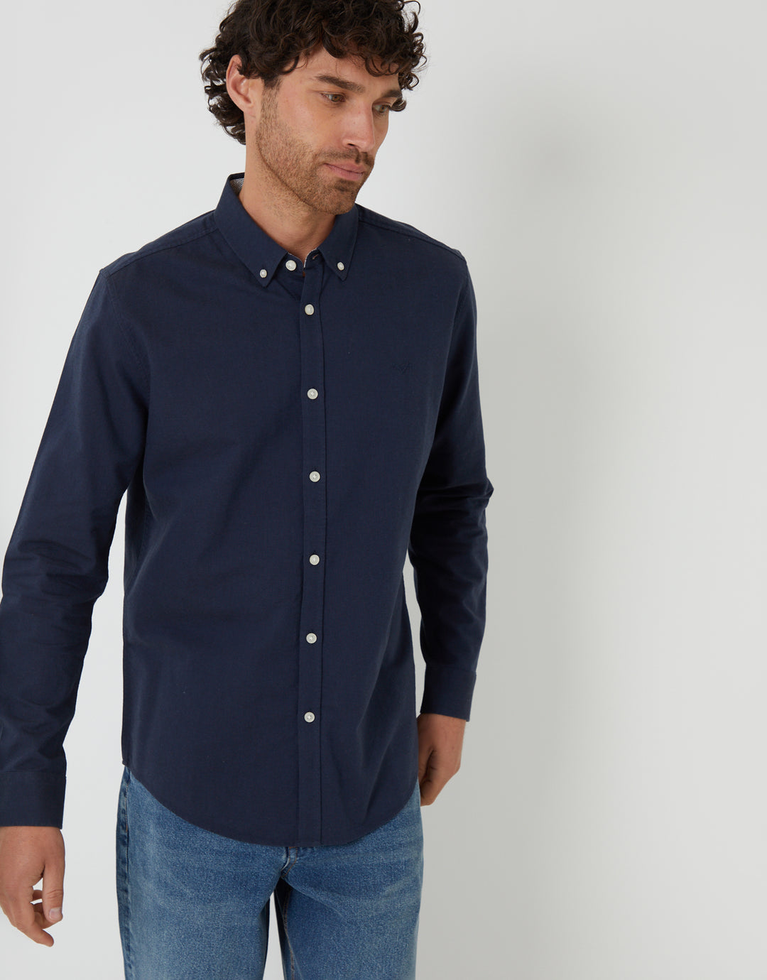 Blue Cotton Long Sleeve Shirt