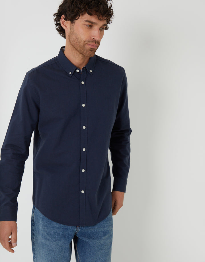 Blue Cotton Long Sleeve Shirt