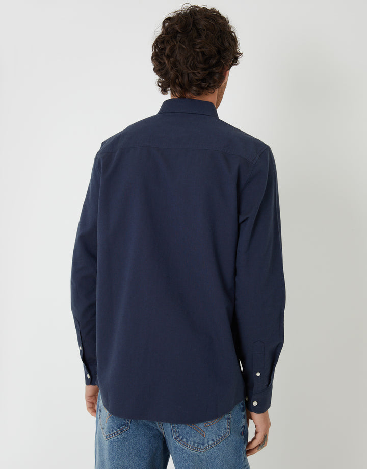 Blue Cotton Long Sleeve Shirt