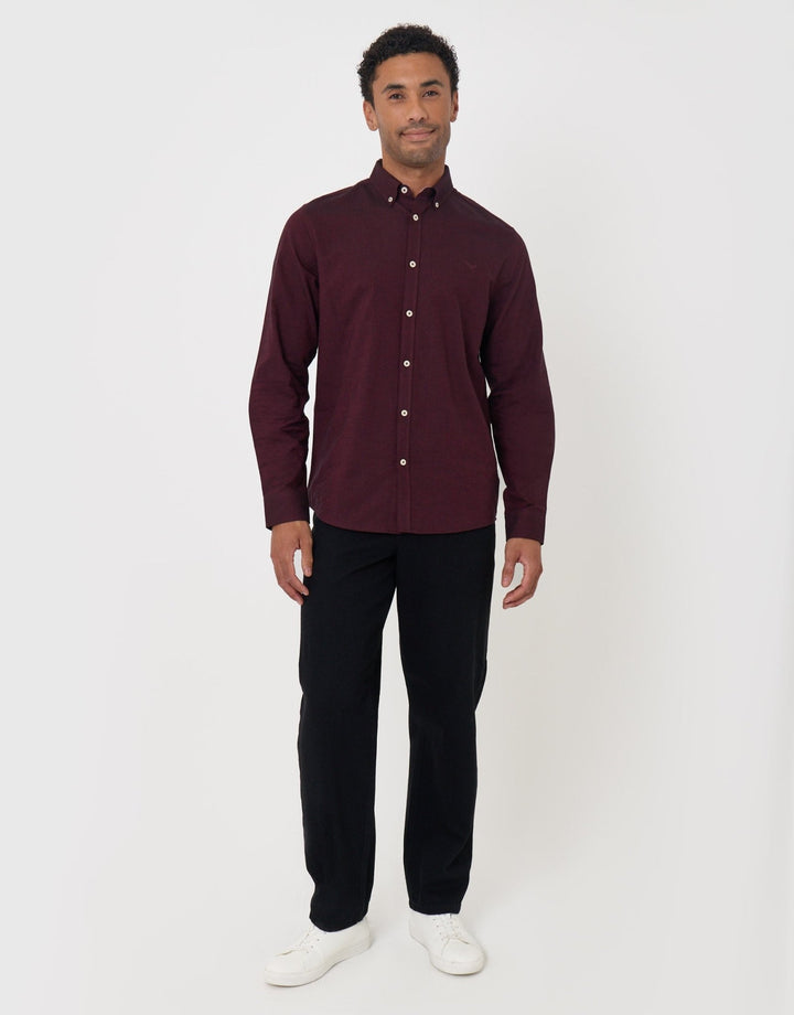 The Classic Cotton Oxford Shirt in Burgundy