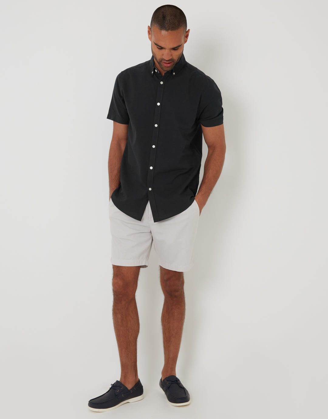 Threadbare Short Sleeve Shirt in Black - full body