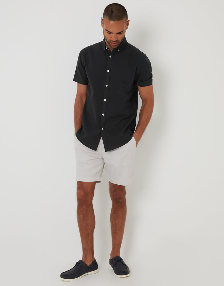 Threadbare Short Sleeve Shirt in Black - full body