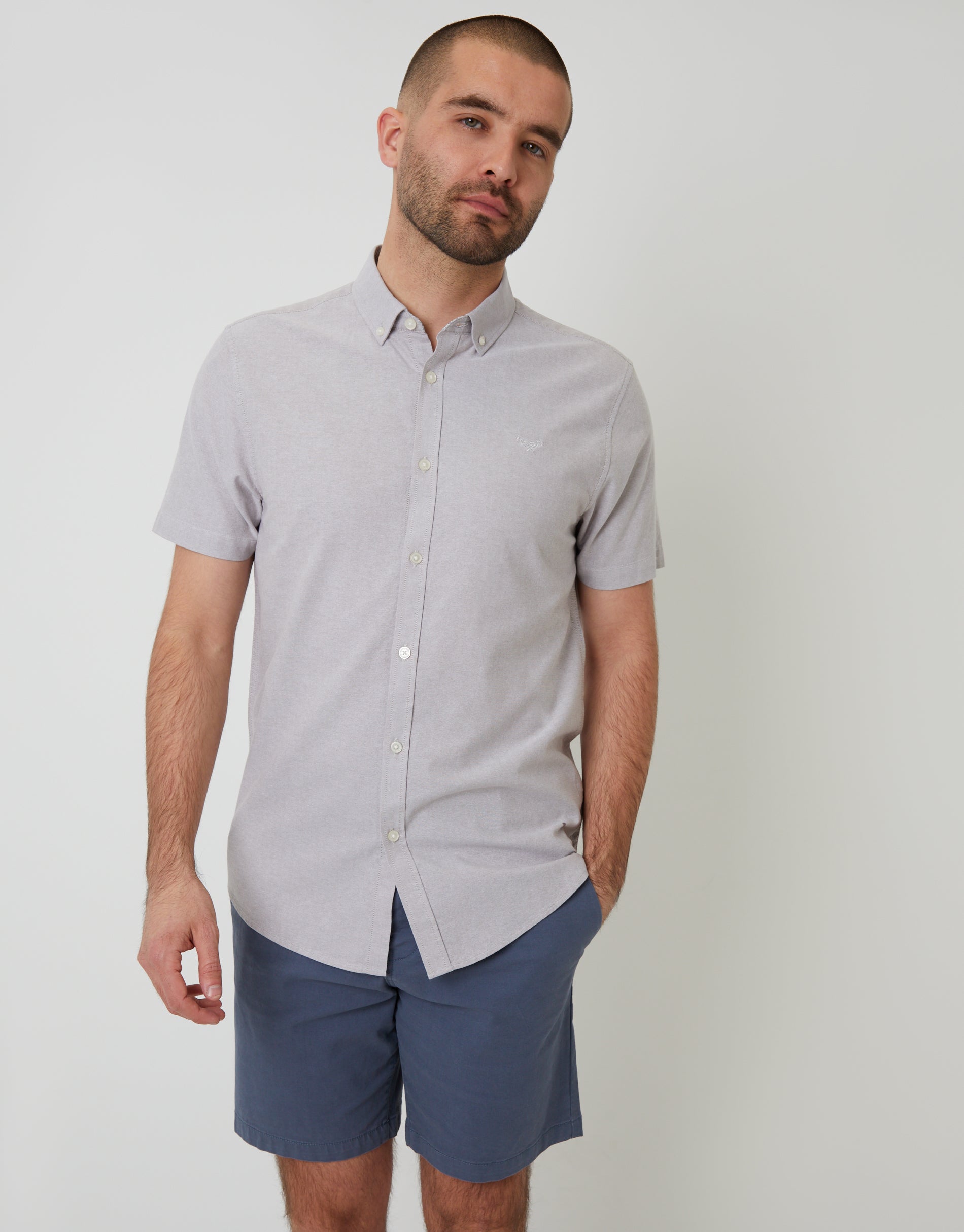 Short Sleeve Shirt in Taupe