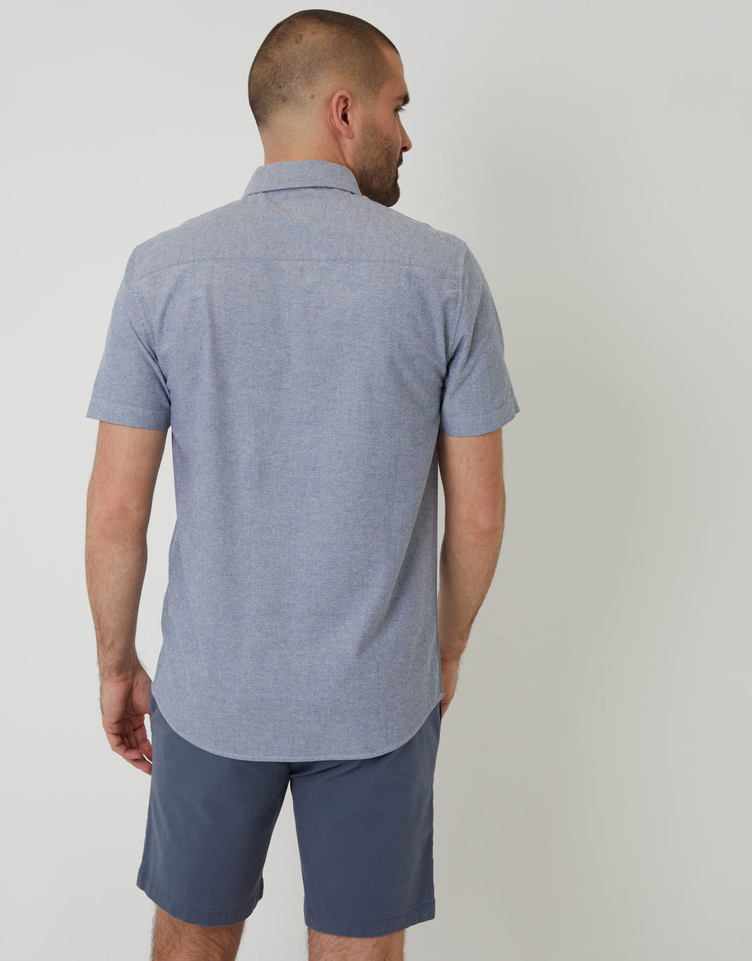 Denim Blue Short Sleeve Shirt