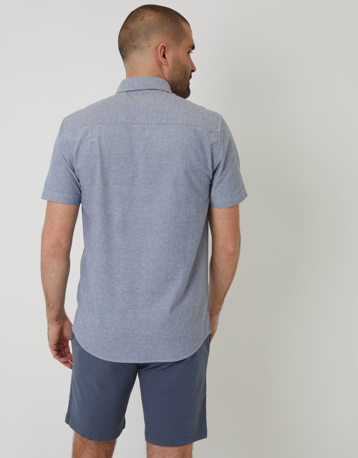 Denim Blue Short Sleeve Shirt