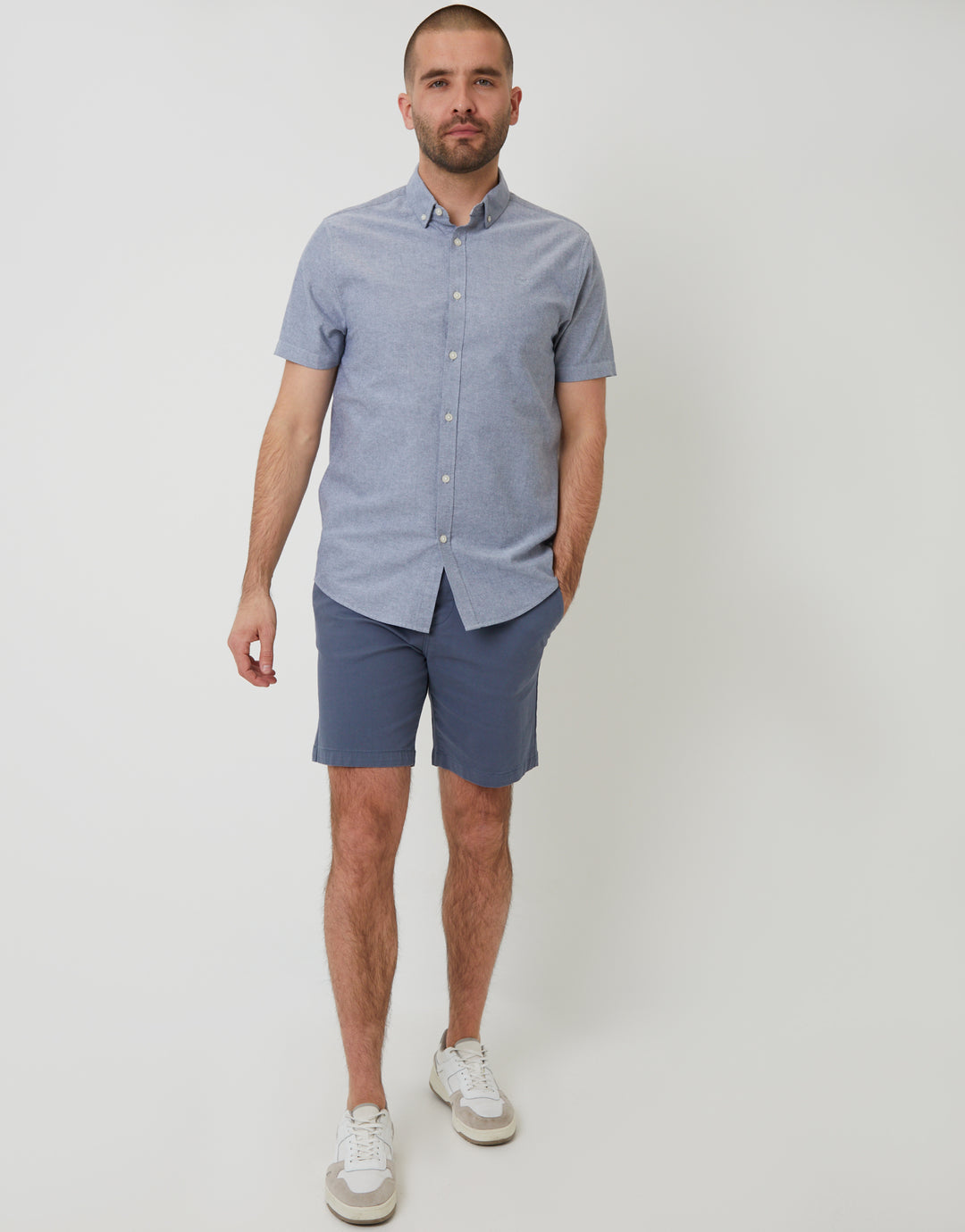 Denim Blue Short Sleeve Shirt