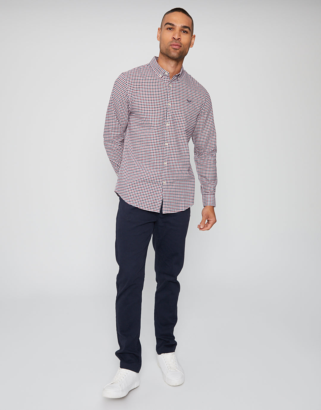 Red & Blue Check Cotton Long Sleeve Shirt