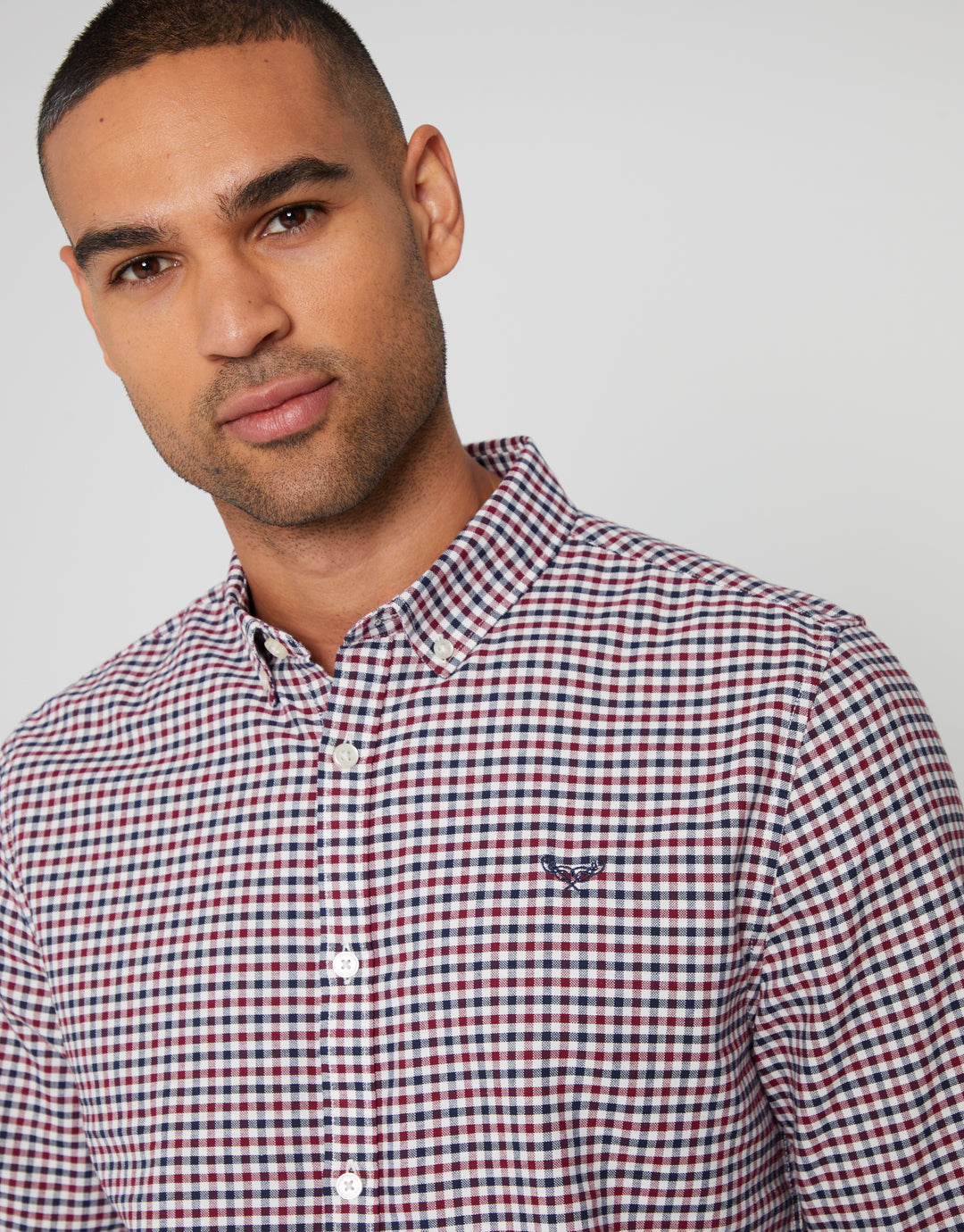 Red & Blue Check Cotton Long Sleeve Shirt