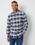 Navy Check Cotton Long Sleeve Shirt