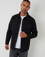 Black Relaxed Fit Lightweight Shacket