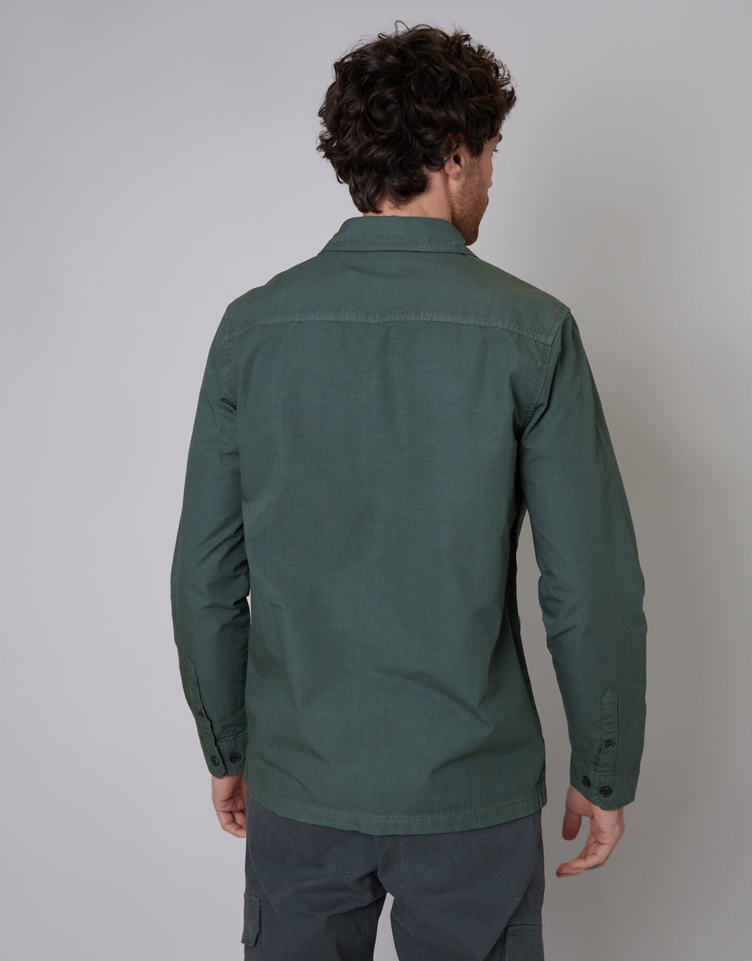 Green Relaxed Fit Lightweight Shacket