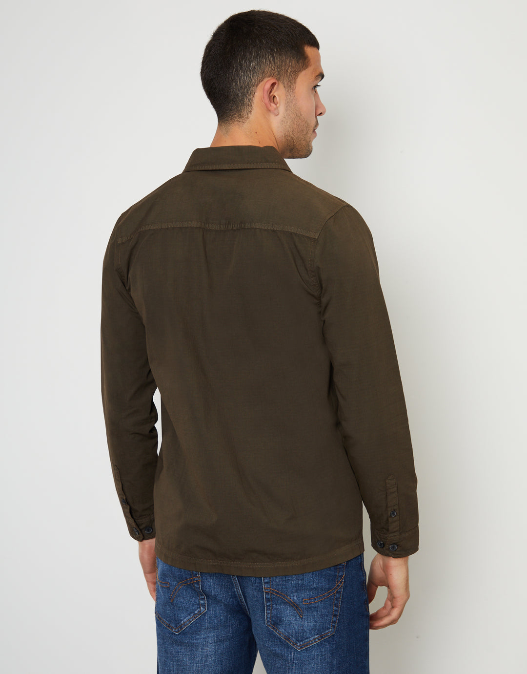 Chocolate Brown Relaxed Fit Lightweight Shacket