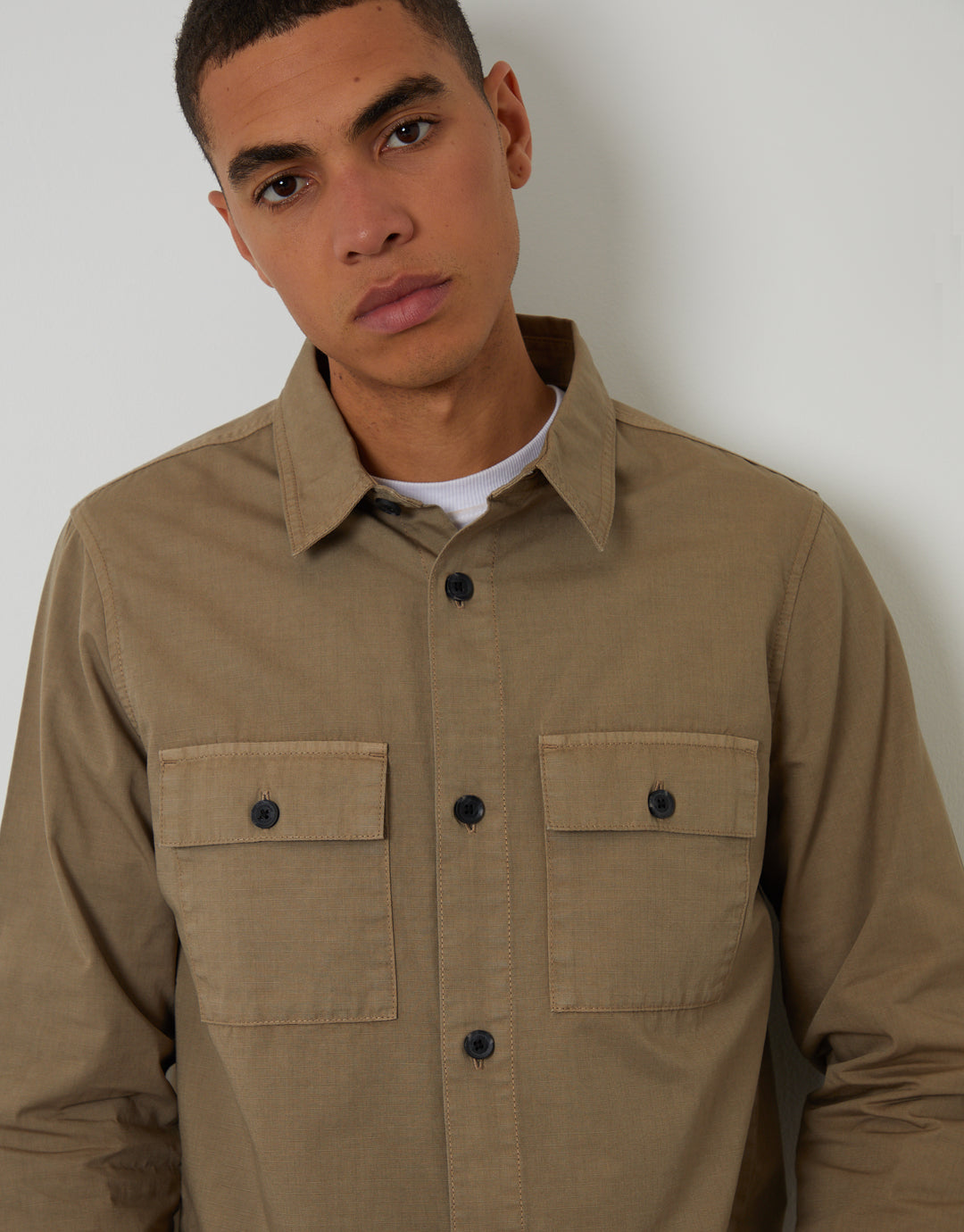 Taupe Lightweight Shacket