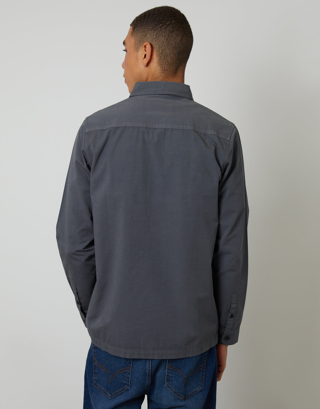 Dark Grey Lightweight Shacket