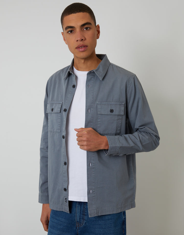 Denim Blue Lightweight Shacket