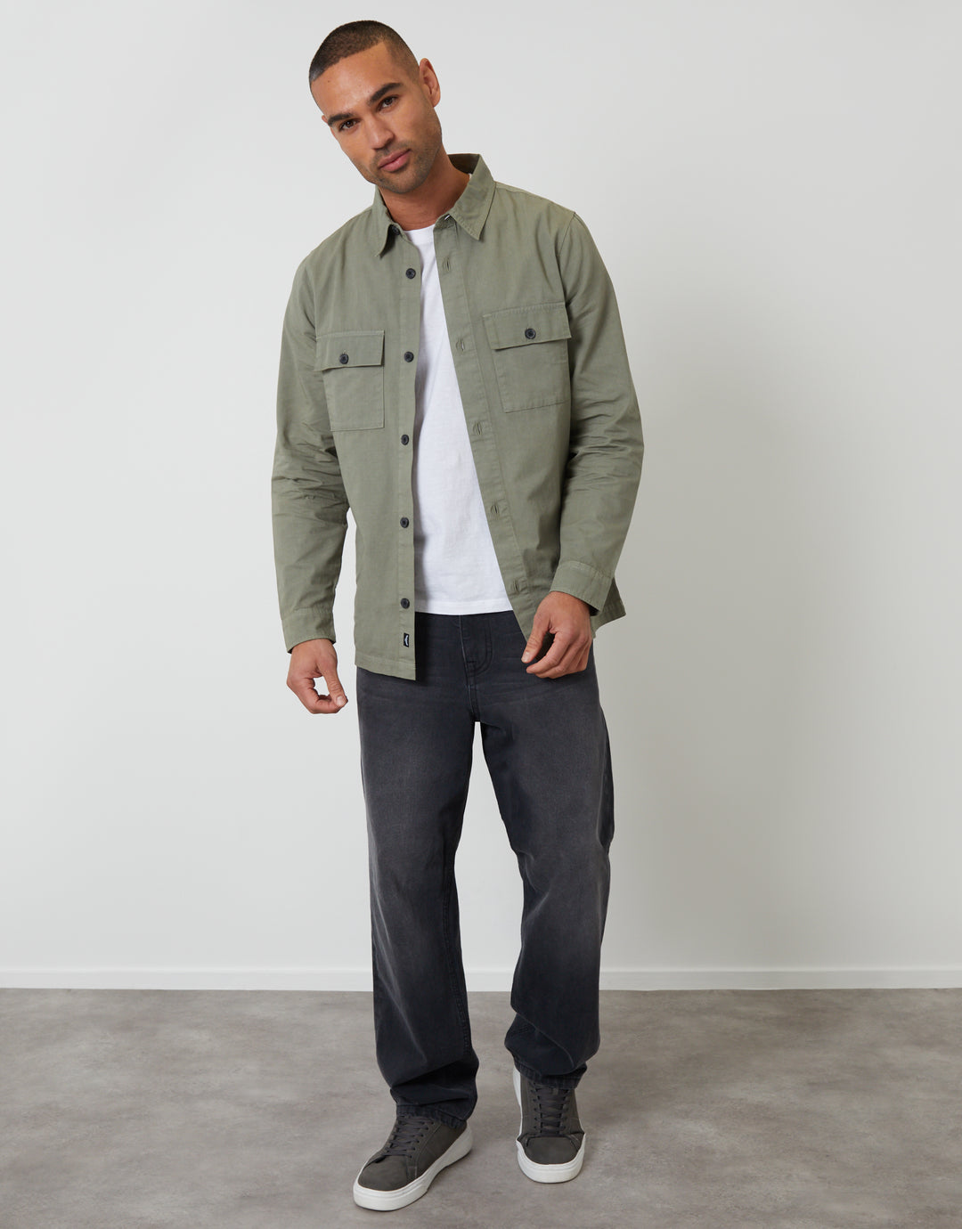 Sage Green Lightweight Shacket