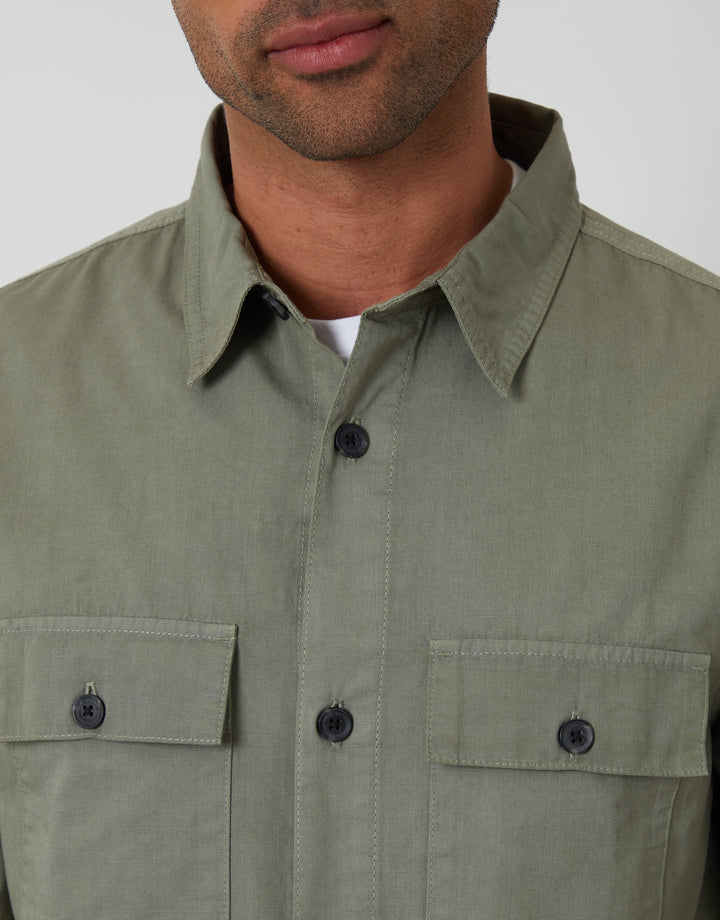 Sage Green Lightweight Shacket