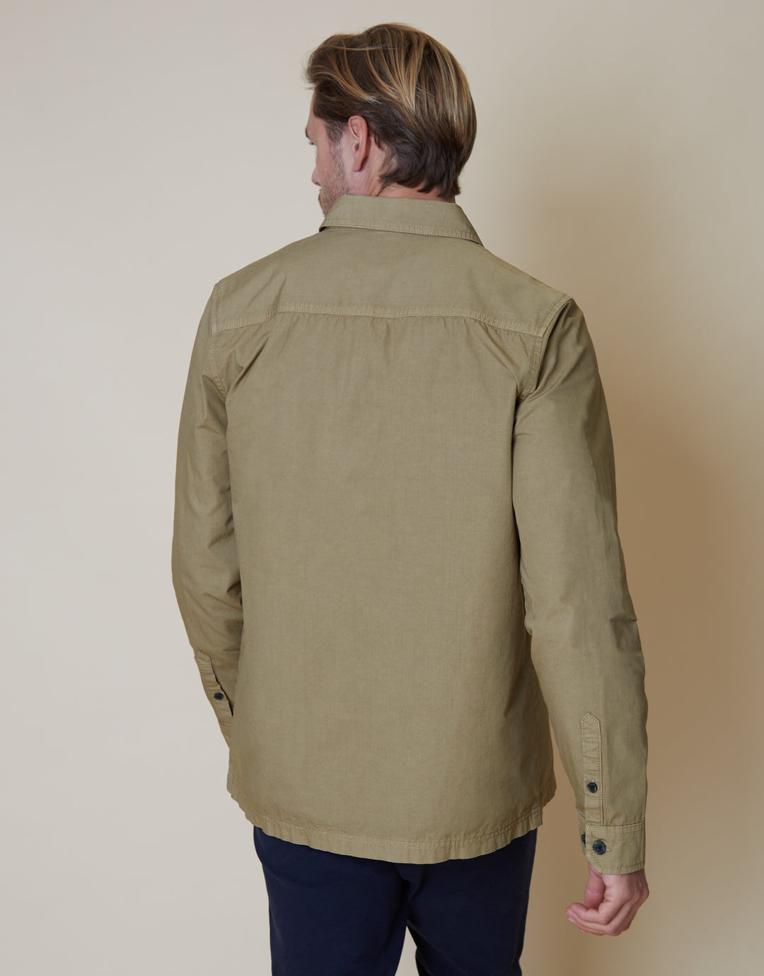 Stone Relaxed Fit Lightweight Shacket