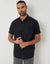 Short Sleeve Linen Blend Shirt in Black