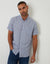 Denim Blue Short Sleeve Linen Blend Shirt