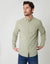 Long Sleeve Linen Blend Shirt in Sage Green