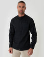 Threadbare Long Sleeve Shirt in Black - Front View