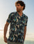 Midnight Blue Palm Print Short Sleeve Shirt