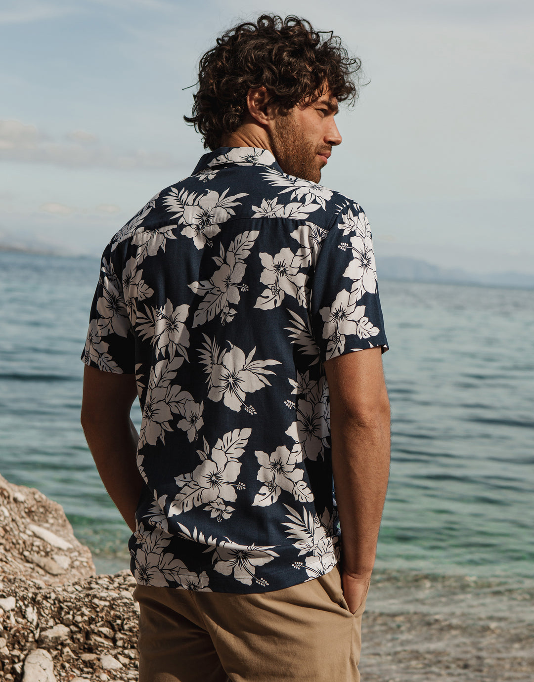 Midnight Blue Floral Short Sleeve Shirt